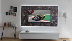 TV- Wand Marmoroptik