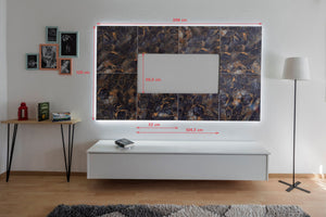 TV- Wand Marmoroptik