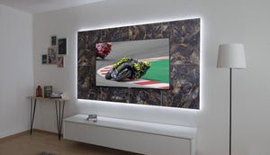 TV- Wand Marmoroptik